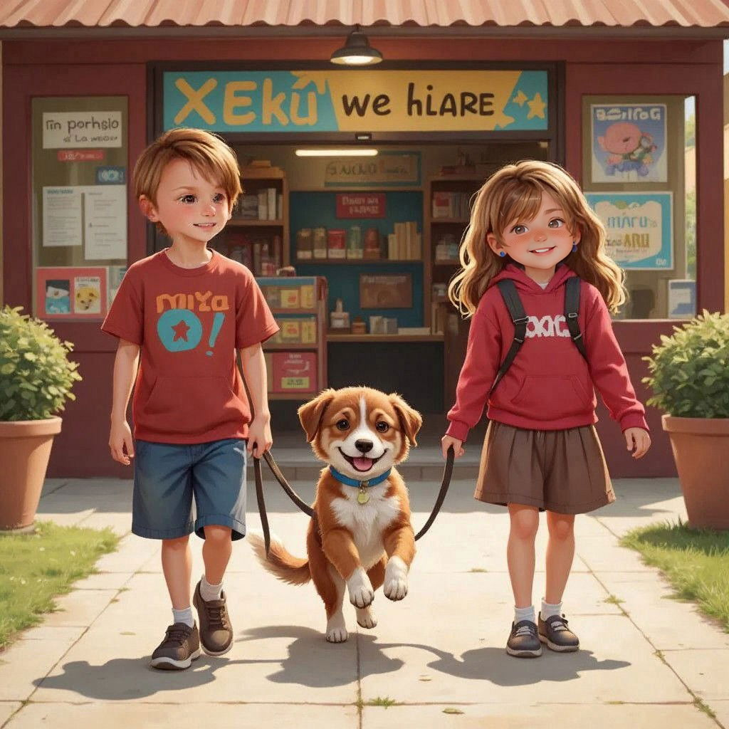 Julian and Ember take Occy to the store